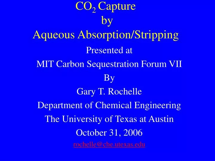 co 2 capture by aqueous absorption stripping