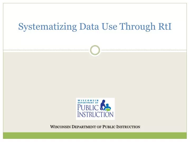 systematizing data use through rti