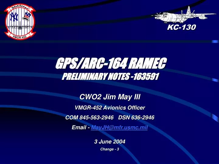 gps arc 164 ramec preliminary notes 163591