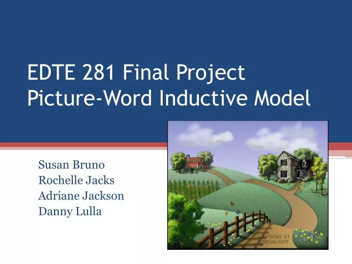 edte 281 final project picture word inductive model