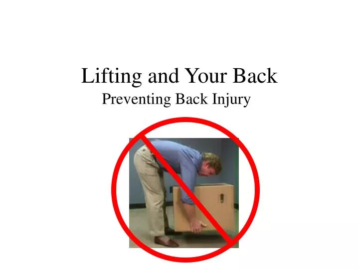 lifting and your back