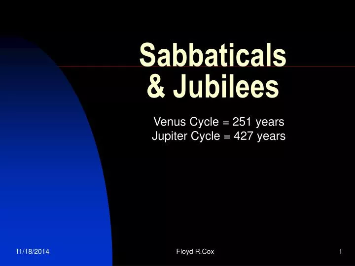 sabbaticals jubilees