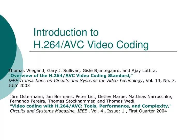 introduction to h 264 avc video coding