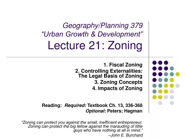 geography planning 379 urban growth development lecture 21 zoning