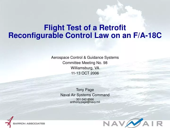 flight test of a retrofit reconfigurable control law on an f a 18c