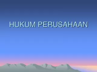 hukum perusahaan