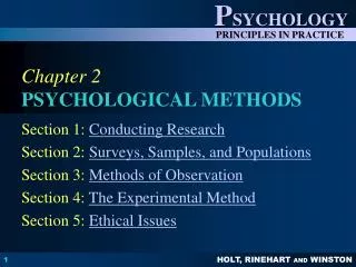 PPT - Chapter 2 PSYCHOLOGICAL METHODS PowerPoint Presentation, free ...