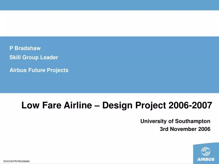 low fare airline design project 2006 2007
