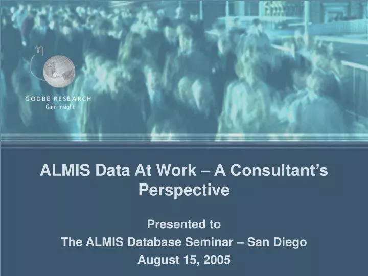 almis data at work a consultant s perspective