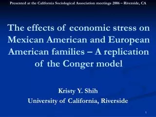 Kristy Y. Shih University of California, Riverside
