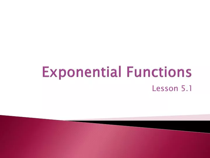 exponential functions