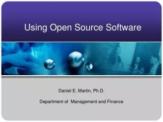 Using Open Source Software