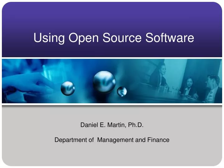 using open source software