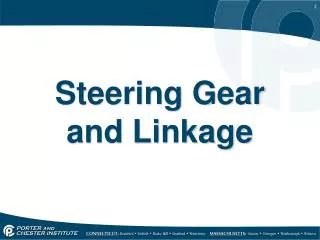 Steering Gear and Linkage