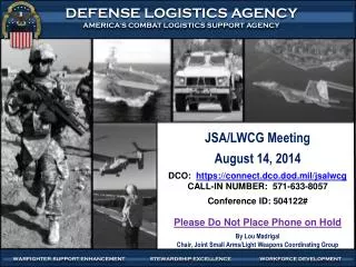 JSA/LWCG Meeting August 14, 2014