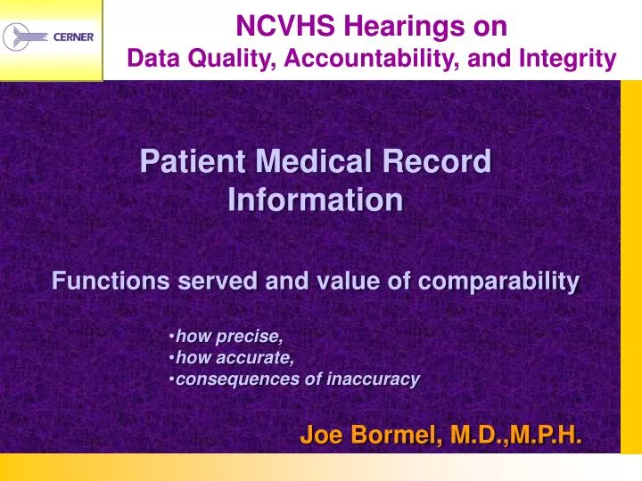 ncvhs hearings on data quality accountability and integrity