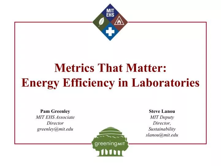 metrics that matter energy efficiency in laboratories
