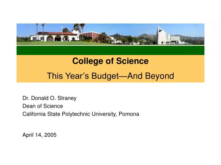 college of science this year s budget and beyond