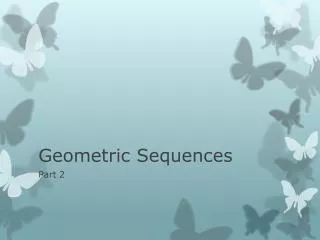 Geometric Sequences