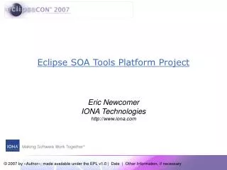 Eclipse SOA Tools Platform Project