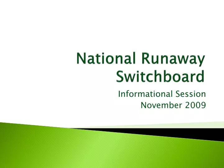 national runaway switchboard