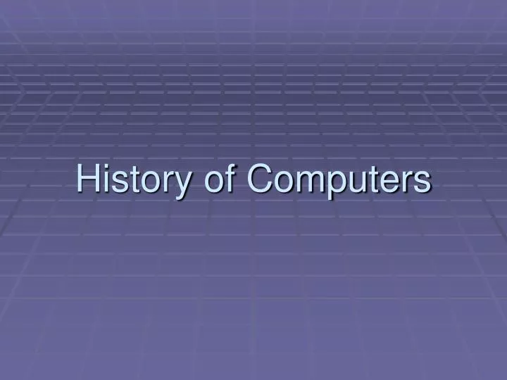 history of computers