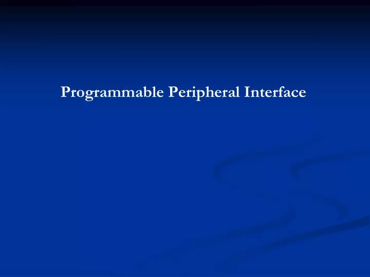 programmable peripheral interface