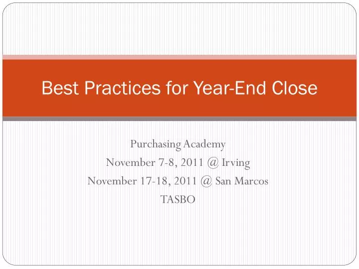 best practices for year end close