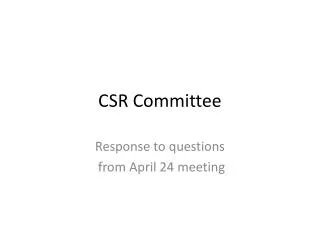 CSR Committee