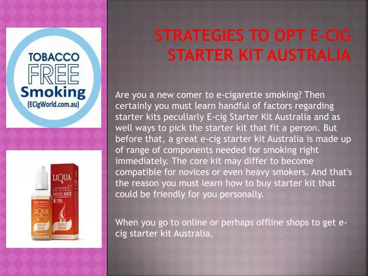 strategies to opt e cig starter kit australia