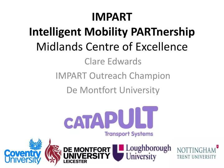 impart intelligent mobility partnership midlands centre of excellence