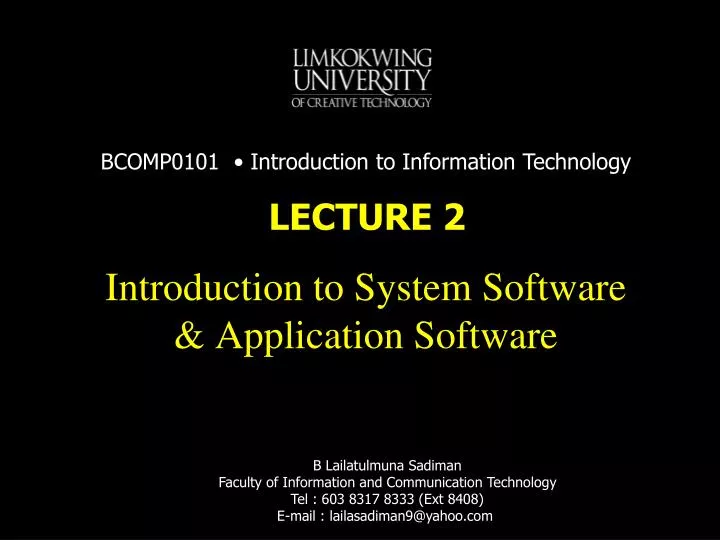 introduction to system software application software
