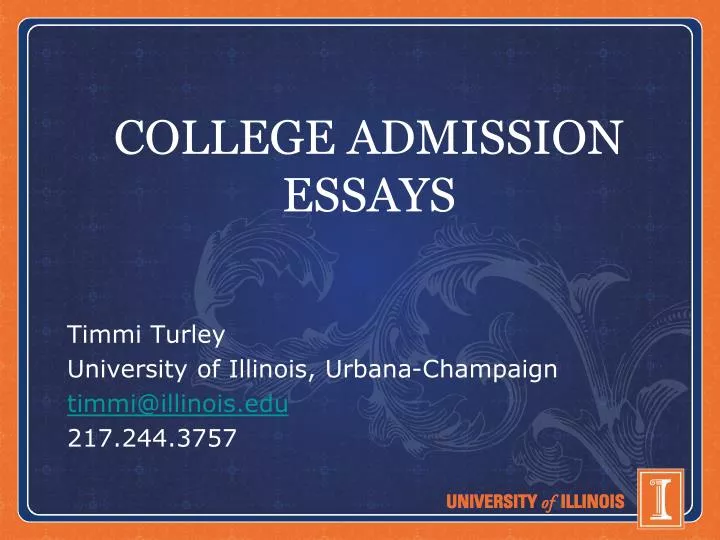 college admission essays