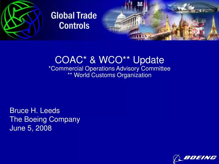 coac wco update commercial operations advisory committee world customs organization