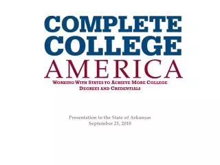 Working With States to Achieve More College Degrees and Credentials