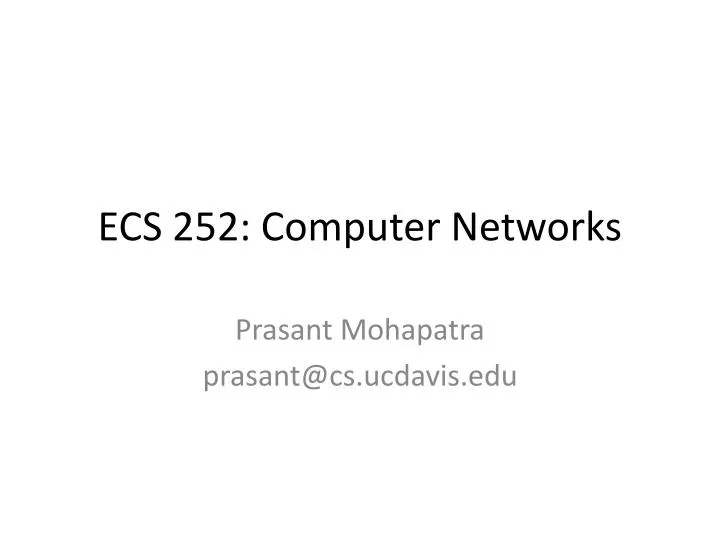 ecs 252 computer networks