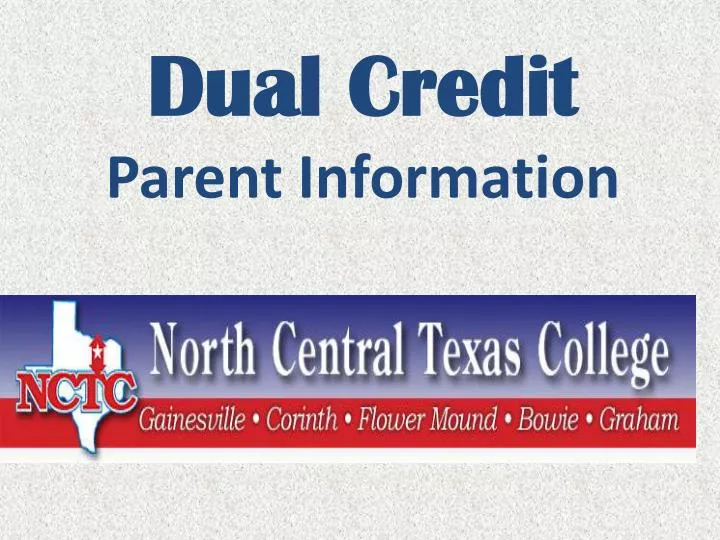 dual credit parent information