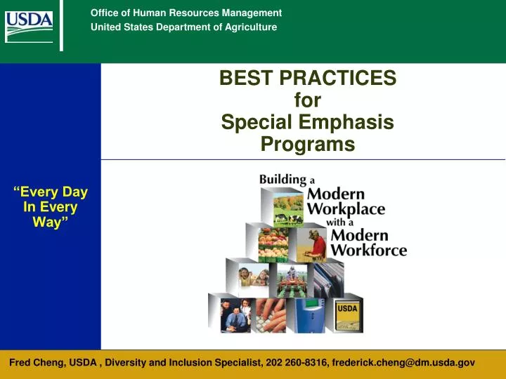best practices for special emphasis programs
