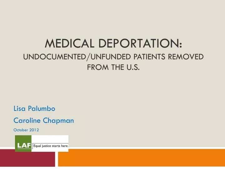 medical deportation undocumented unfunded patients removed from the u s