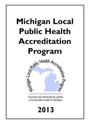 Michigan Local Public Health Accreditation Program