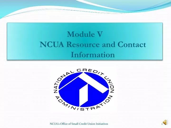 module v ncua resource and contact information