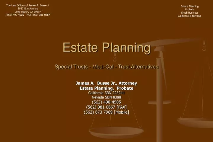 estate planning special trusts medi cal trust alternatives