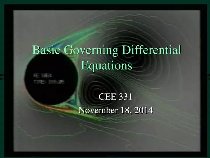 basic governing differential equations