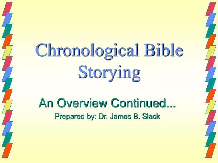 chronological bible storying