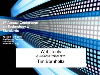 Web Tools A Business Perspective Tim Bornholtz