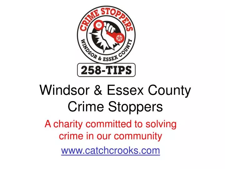 windsor essex county crime stoppers