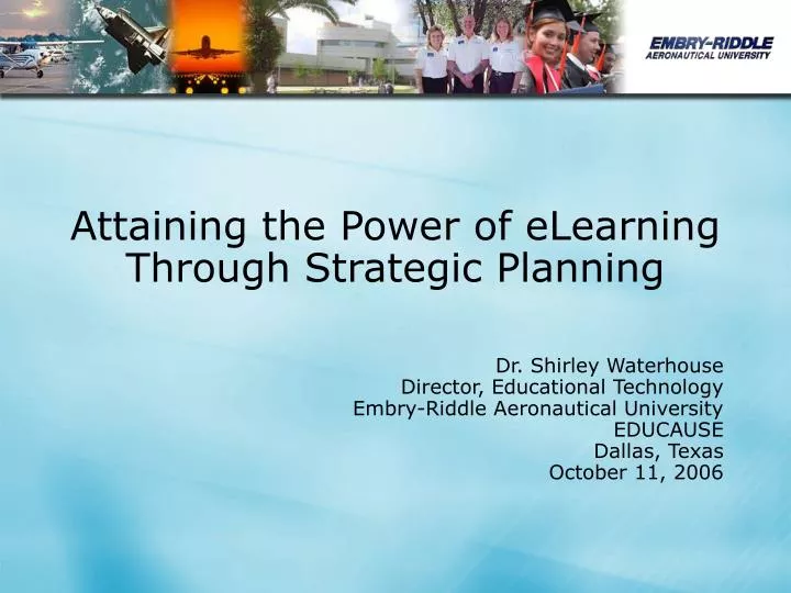 attaining the power of elearning through strategic planning