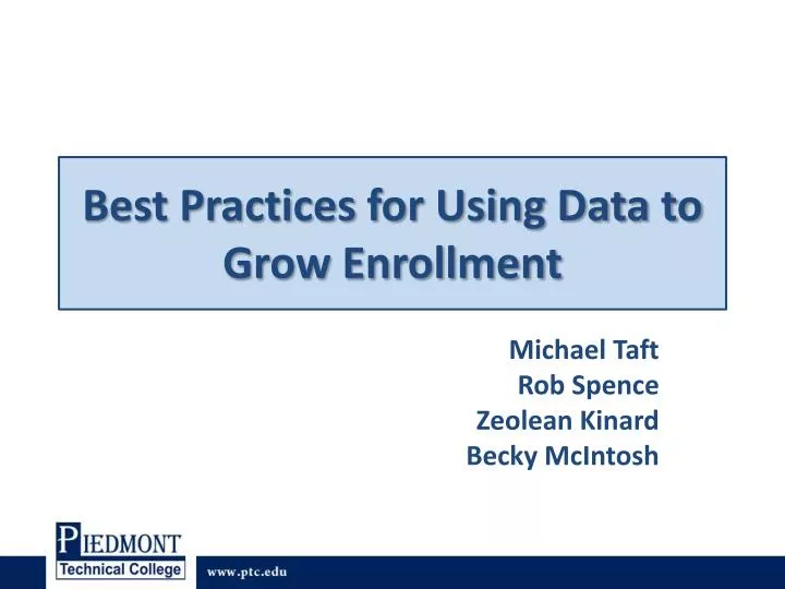 best practices for using data to grow enrollment