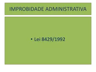 improbidade administrativa