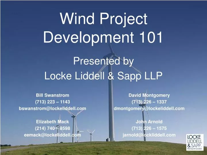 wind project development 101